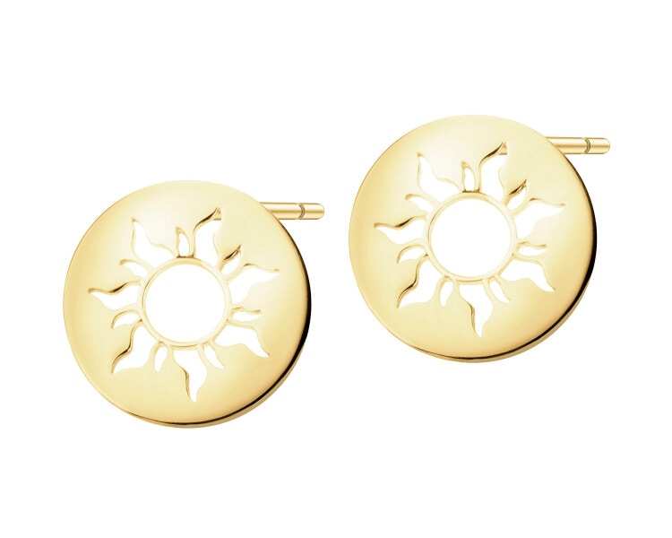 9 K Yellow Gold Earrings 