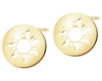 9 K Yellow Gold Earrings 