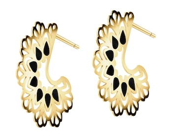 14 K Yellow Gold Earrings 