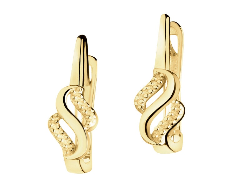 8 K Yellow Gold Earrings 