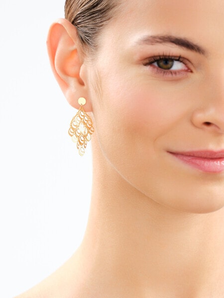 14 K Yellow Gold Dangling Earring 