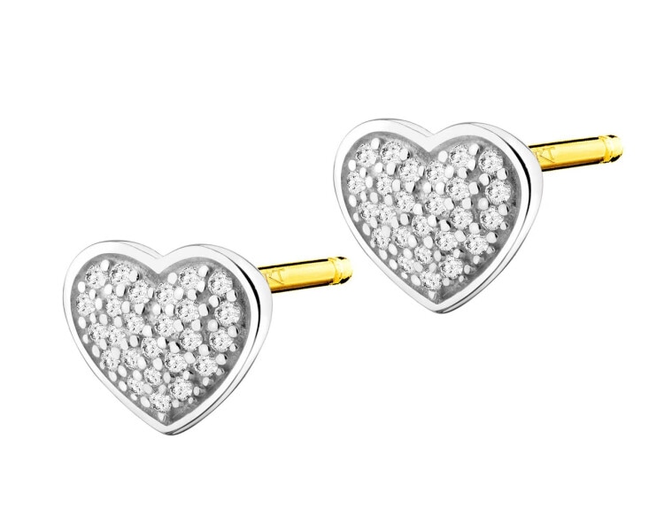 375  Earrings with Diamonds - 0,07 ct - fineness 375