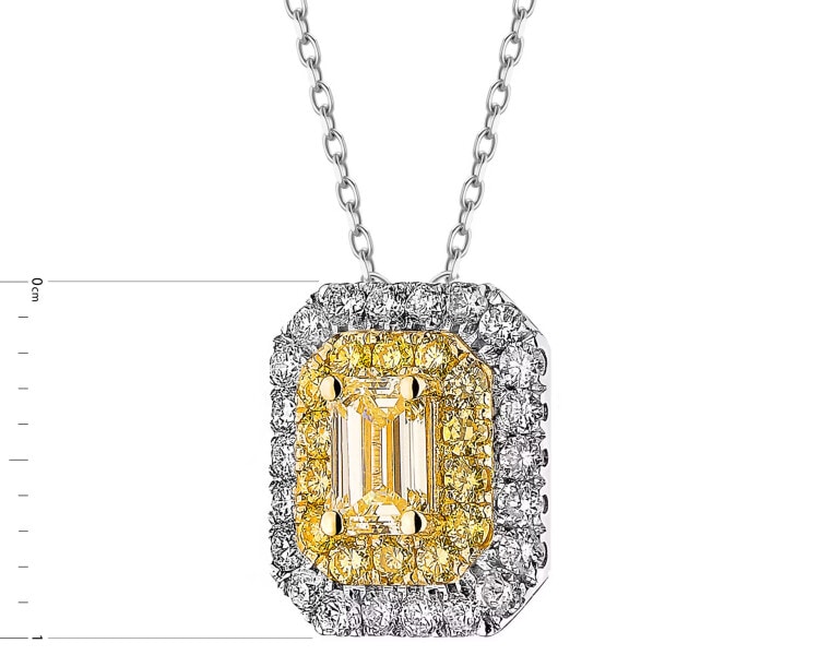 Přívěsek ze žlutého a bílého zlata s diamanty - 0,60 ct - ryzost 585