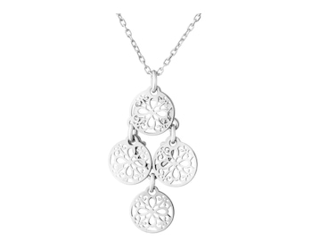 Rhodium Plated Silver Necklace 