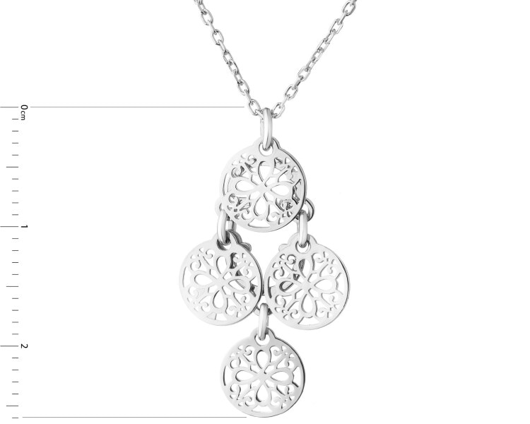 Rhodium Plated Silver Necklace 