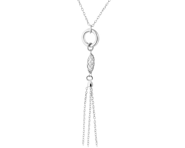 Rhodium Plated Silver Necklace 