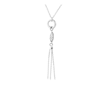 Rhodium Plated Silver Necklace 