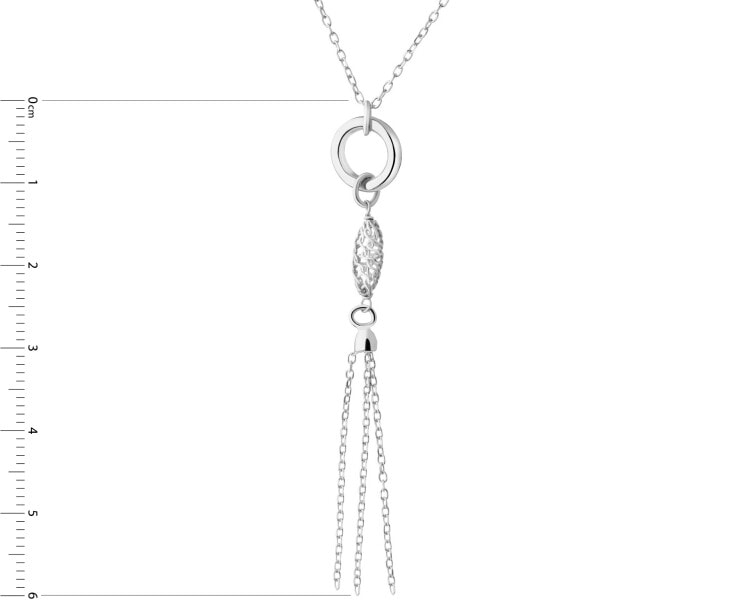 Rhodium Plated Silver Necklace 