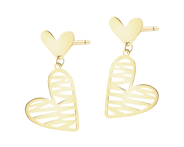 9 K Yellow Gold Dangling Earring 