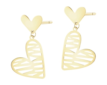 9 K Yellow Gold Dangling Earring 