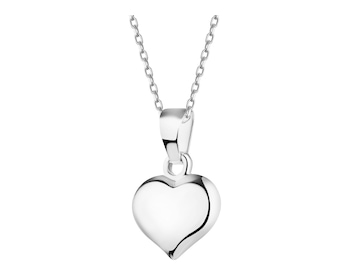 14 K Rhodium-Plated White Gold Pendant 