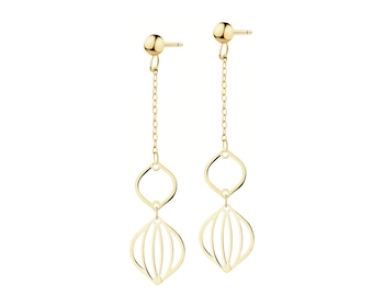 9 K Yellow Gold Dangling Earring 