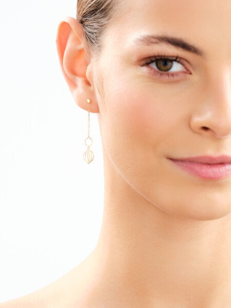 9 K Yellow Gold Dangling Earring 