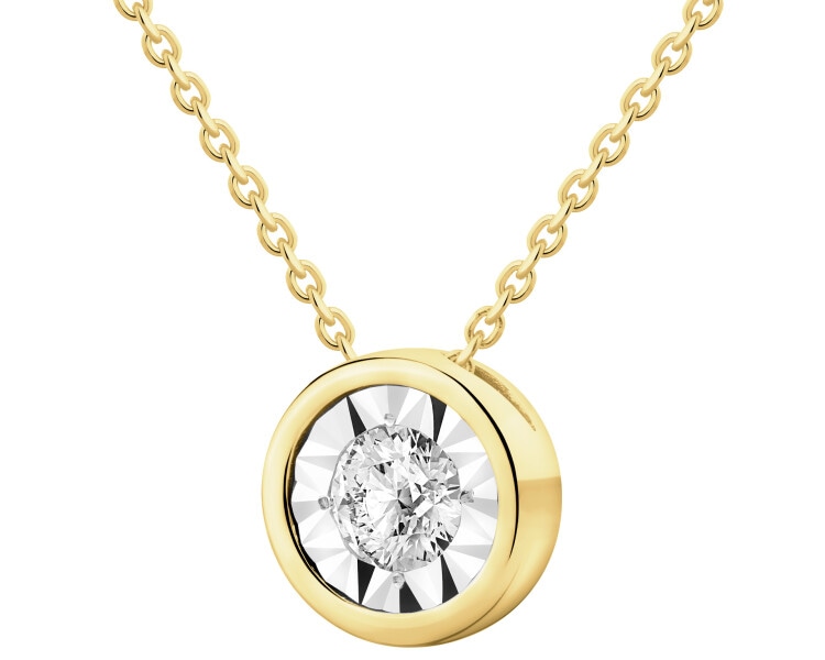 585  Necklace with Diamond - 0,12 ct - fineness 375