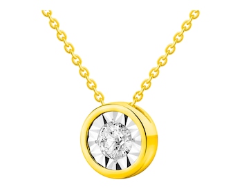 585  Necklace with Diamond - 0,12 ct - fineness 375