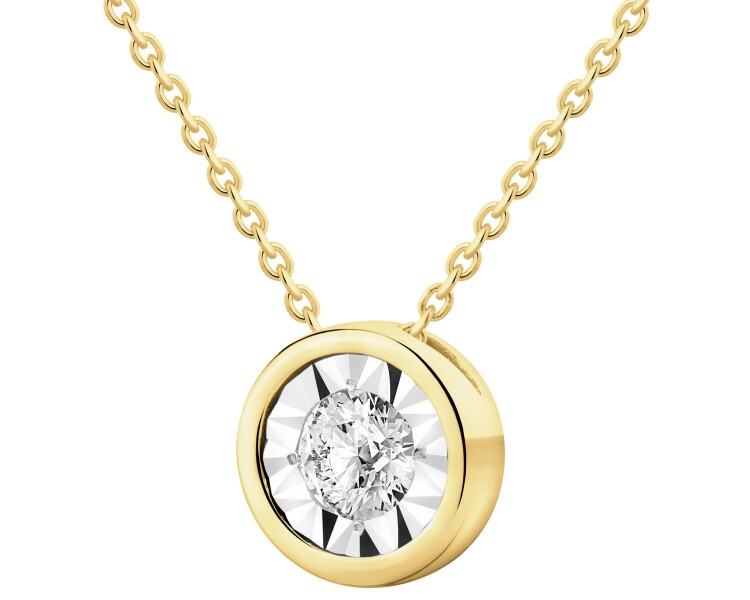 585  Necklace with Diamond - 0,10 ct - fineness 375