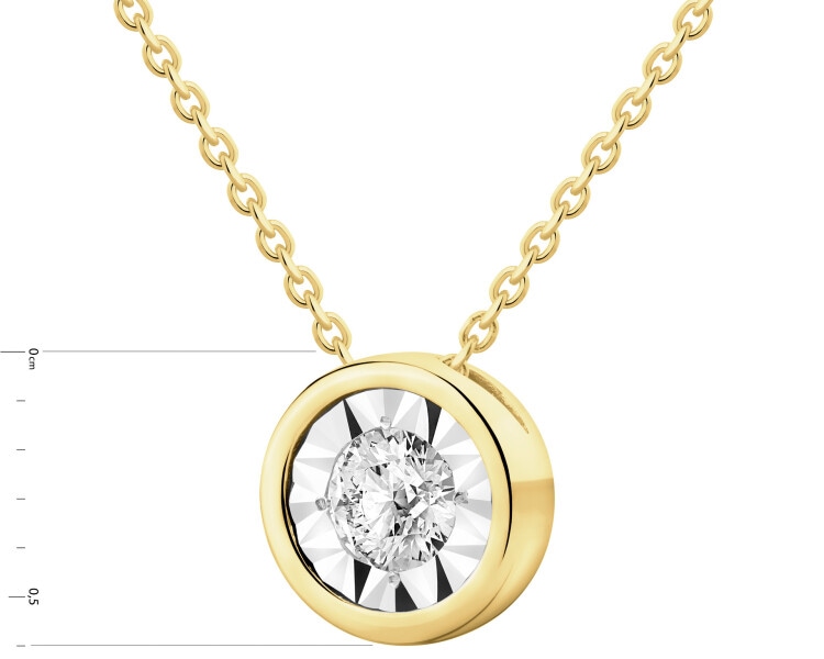 585  Necklace with Diamond - 0,10 ct - fineness 375