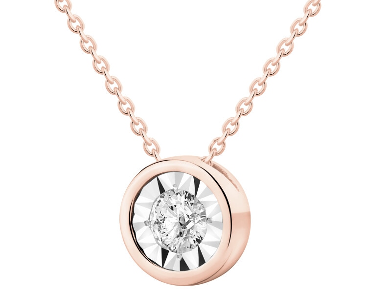 585  Necklace with Diamond - 0,10 ct - fineness 375