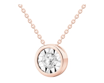 585  Necklace with Diamond - 0,10 ct - fineness 375