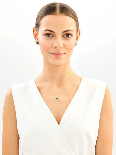 Kolczyki srebrne z cyrkoniami - koła