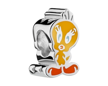 Silver beads pendant with enamel - Looney Tunes, Tweety, Warner Bros. Discovery