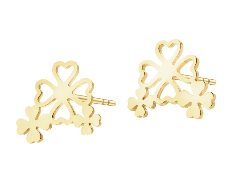 8 K Yellow Gold Earrings 