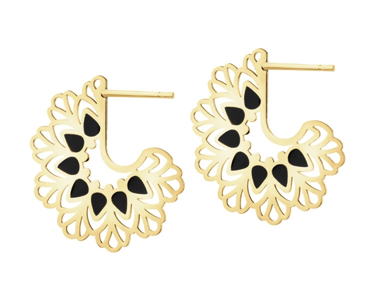 9 K Yellow Gold Earrings 