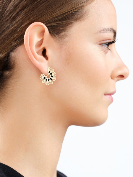 9 K Yellow Gold Earrings 