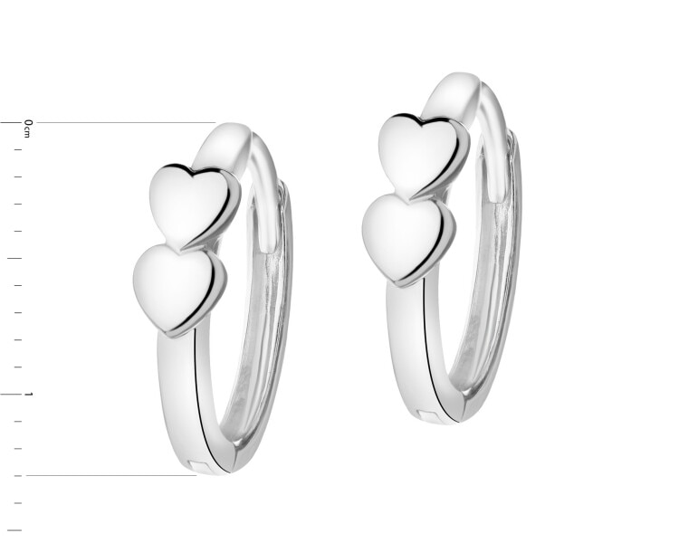 Rhodium Plated Silver Earrings 