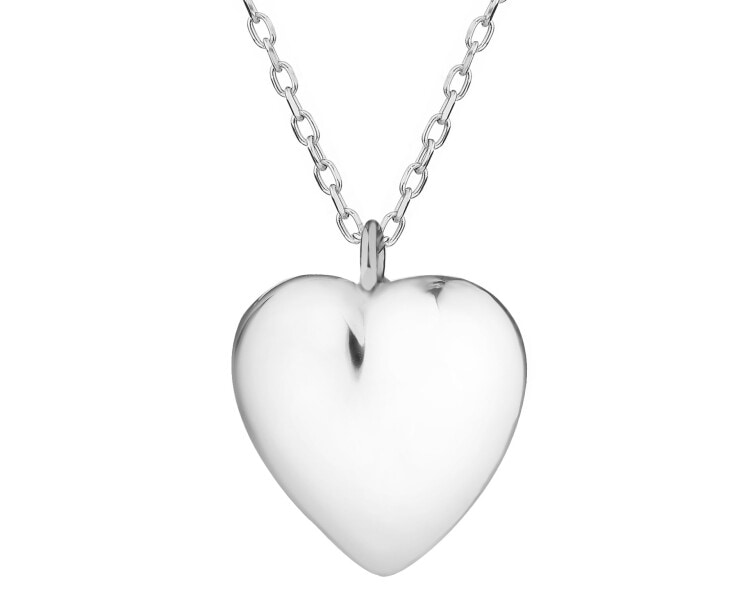 Rhodium Plated Silver Necklace 