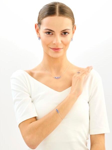 Bransoletka srebrna z cyrkoniami