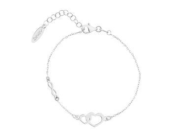 Rhodium Plated Silver Bracelet 