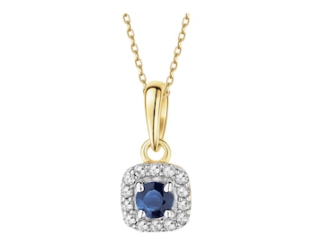 14 K Rhodium-Plated Yellow Gold Pendant  - fineness 14 K