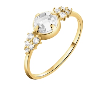 14 K Yellow Gold Ring with Cubic Zirconia