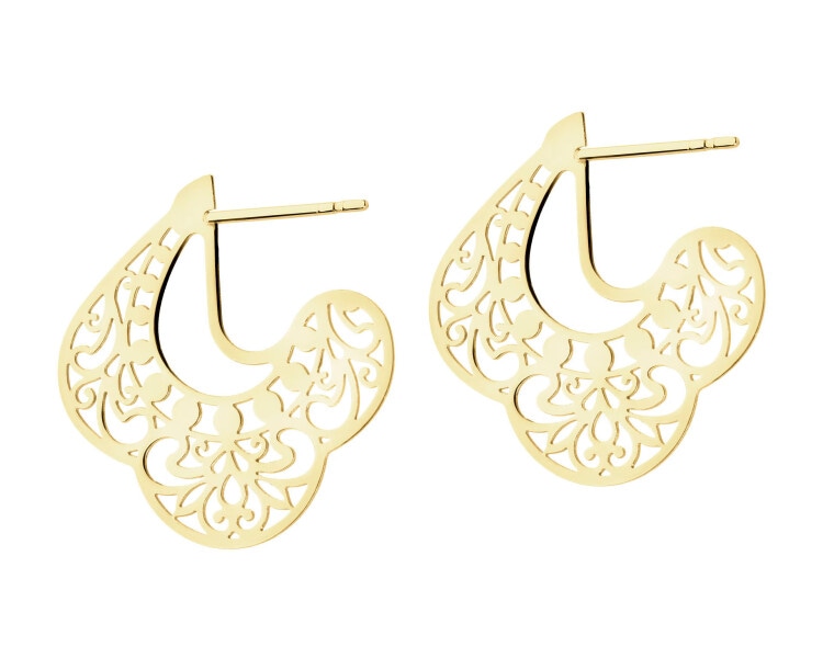 9 K Yellow Gold Dangling Earring 