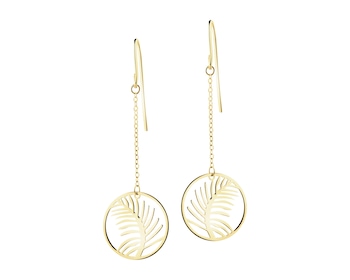 9 K Yellow Gold Dangling Earring 