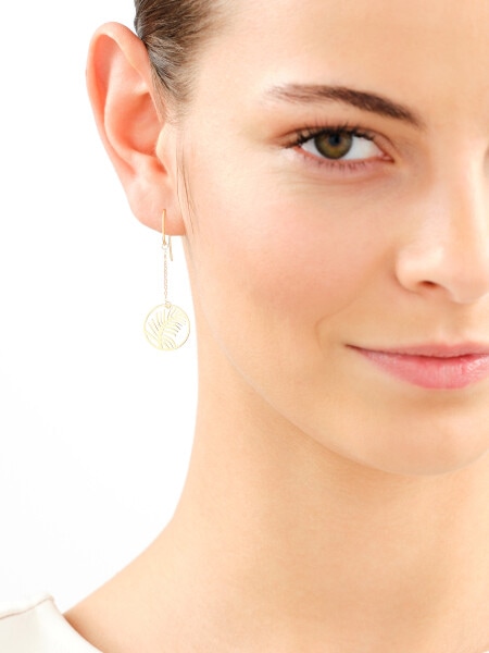 9 K Yellow Gold Dangling Earring 