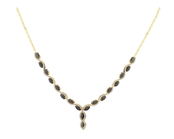 14 K Yellow Gold Necklace with Cubic Zirconia