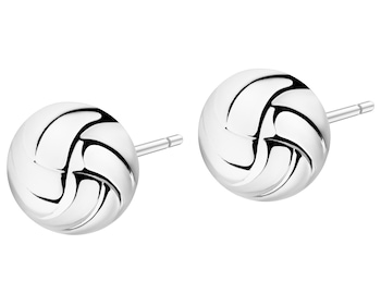 14 K Rhodium-Plated White Gold Earrings 