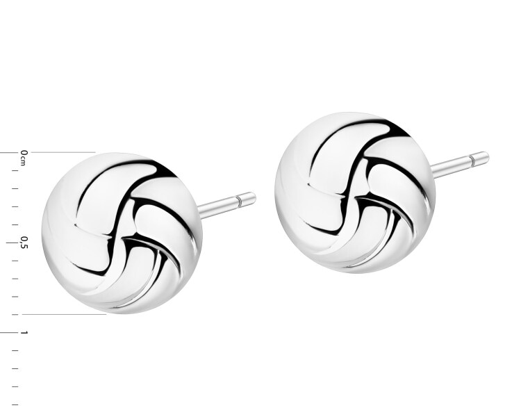 14 K Rhodium-Plated White Gold Earrings 