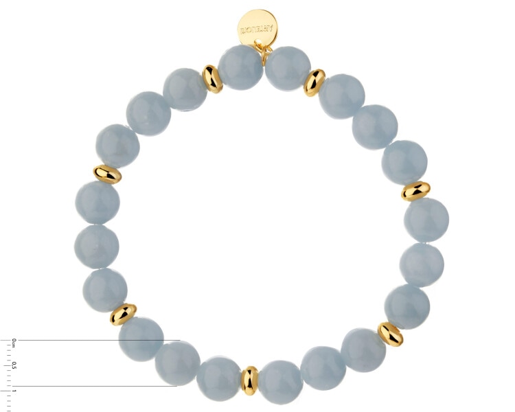 Gold-Plated Brass Bracelet with Quartz