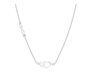 Rhodium Plated Silver Necklace 