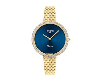 14 K Yellow Gold Gold Watch with Cubic Zirconia