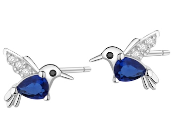 Rhodium Plated Silver Earrings with Cubic Zirconia