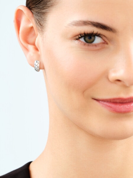 Rhodium Plated Silver Earrings 