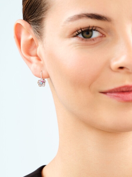 Rhodium Plated Silver Earrings with Cubic Zirconia