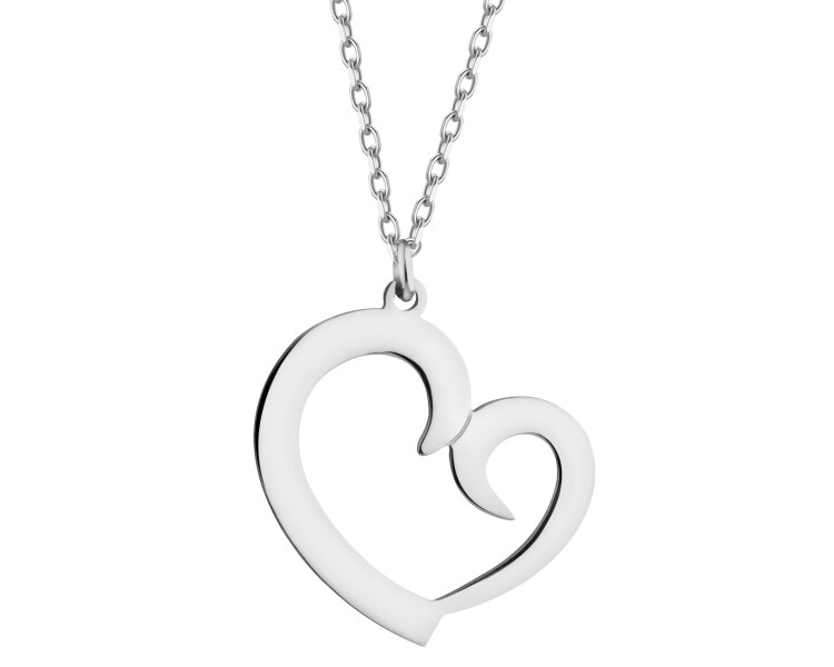 Rhodium Plated Silver Necklace 