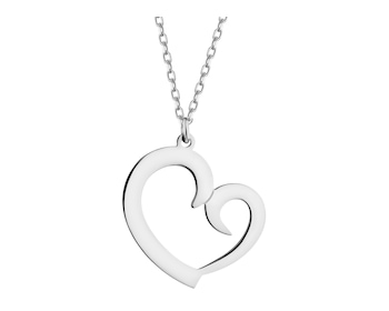 Rhodium Plated Silver Necklace 