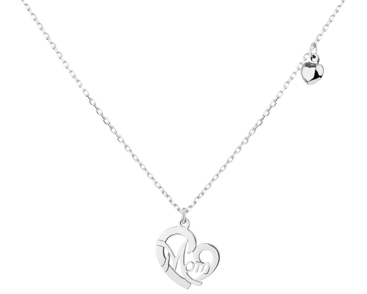 Rhodium Plated Silver Necklace 