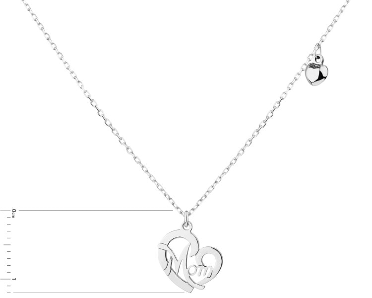 Rhodium Plated Silver Necklace